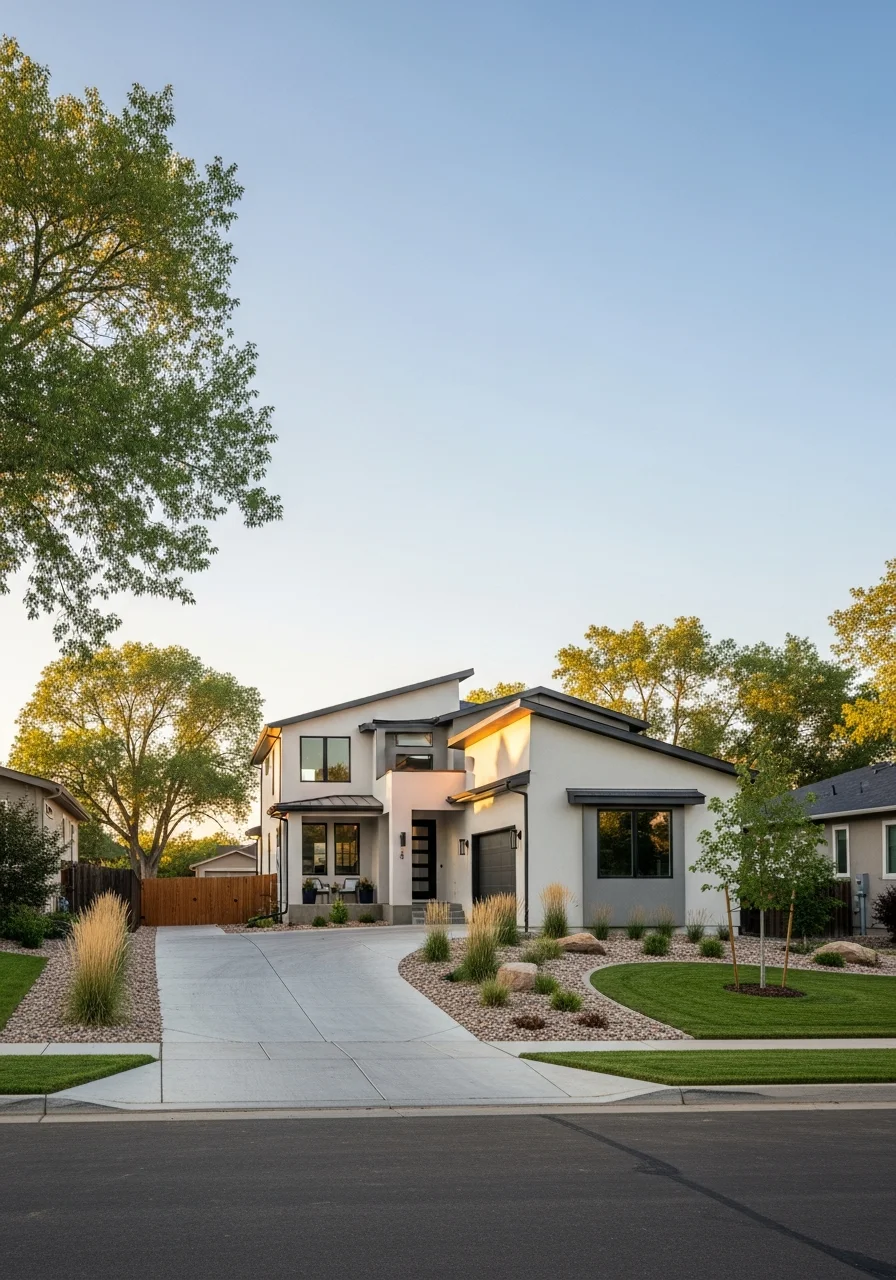 Parker home exterior showing modern design, driveway, and typical neighborhood setting.